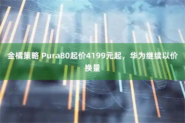 金橘策略 Pura80起价4199元起，华为继续以价换量